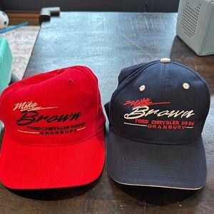 Mike Brown Ford Chrysler Dodge classic dealership hats MOPAR Granbury